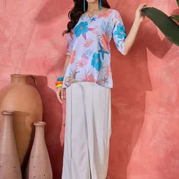 Sangria Women Floral Printed Top image 2