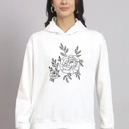 SZN Women Printed Hooded Sweatshirt image 2