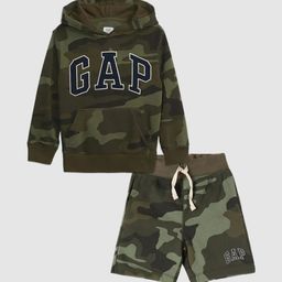 GAP Boys Camouflage Printed Mid-Rise Shorts-picture-7