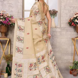 priyashi Kalamkari Ethnic Motifs Printed Saree image 4