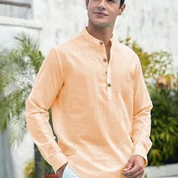 Edin Men Solid Cotton Kurtas-picture-34