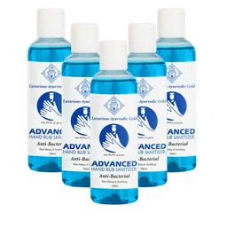 Luxurious Ayurvedic Gold Set Of 5 Advanced Anti-Bacterial Hand Rub Sanitizers- 100 ml Each-image-99