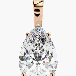 VALANOVA 14K Rose Gold 0.25 KT Diamond Studded Pendant - 0.68 gm image 4