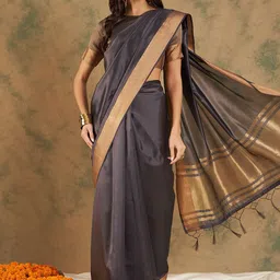DIVASTRI Woven Design Zari Organza Kanjeevaram Saree image 1