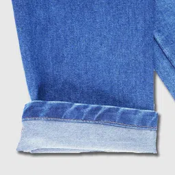 Purple United Kids Boys Regular Fit Mid-Rise Low Distress Heavy Fade Jeans image 5