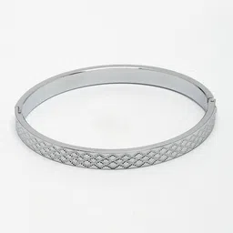 NVR Men Silver-Plated Stainless Steel Kada Bracelet image 4