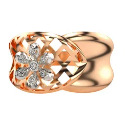 VALANOVA Rose Gold Plated Sterling Silver Certified 0.06 Ct Lab Grown Diamond Ring-picture-19