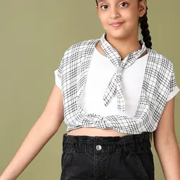 V-Mart Girls Checked Top-picture-18