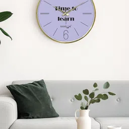 RANDOM Multicoloured & Lavender Printed Contemporary Wall Clock image 5