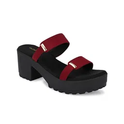 Valentino Women Colourblocked Leather Platform Sandals-image-29