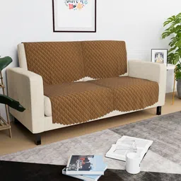 Aura Brown 4 Pieces Printed 2-Seater Sofa Covers image 2