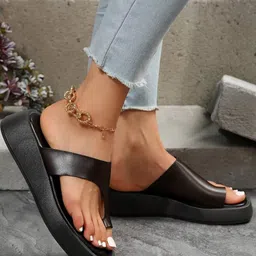 GLO GLAMP Women Round Toe Wedge Heels image 3