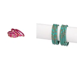 Somil Set Of 12 Women Glass Bangles-picture-26