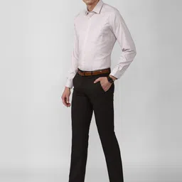 Van Heusen Men Solid Regular Fit Trousers Formal Trousers image 5