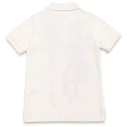 U.S. Polo Assn. Kids Brand Logo Printed Polo Collar Pure Cotton T-shirt image 3