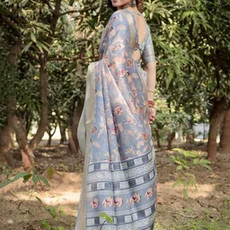 ALMAARI FASHION Ethnic Motifs Zari Pure Silk Kanjeevaram Saree image 4