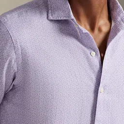 Polo Ralph Lauren Micro Ditsy Printed Custom-Fit Pure Linen Shirt image 4