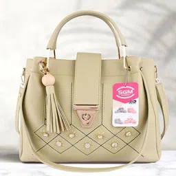 SGM FASHION Geometric Embellished PU Structured Shoulder Bag-picture-10