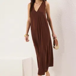 Trendyol Women Solid Straight Maxi Dress-picture-27