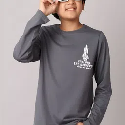 V-Mart Boys Typography Printed Round Neck Cotton T-shirt-picture-17