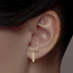 C KRISHNIAH CHETTY JEWELLERS PVT LTD Women 18Kt Vertical Diamond Earrings - 5.19 g-image-26