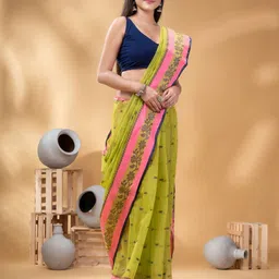 DESH BIDESH Woven Design Pure Cotton Taant Saree image 5
