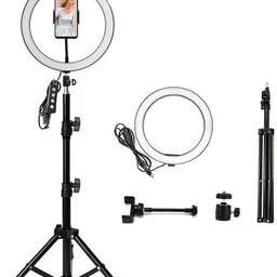 Webilla Selfie Ring Light with Stand & Phone Holder 3 Modes & 10 Brightness LED Ring Light for YouTube Video/Live Stream/Makeup/Photography Compatible with iOS/Android Ring Flash-picture-38