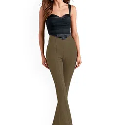 ADDYVERO Women High-Rise Flared Parallel Trousers image 4