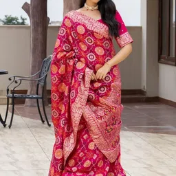 PRETTY PALLU Woven Design Scoop Neck Zari Ready to Wear Lehenga & Blouse With Dupatta image 2