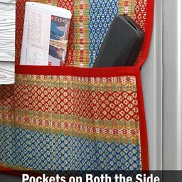 HOKIPO Red & Blue Woven Fridge Cover Top image 3