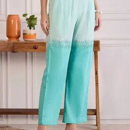 First Resort by Ramola Bachchan Women Embroidered Smart Trousers image 3