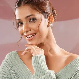 Saraf RS Jewellery Contemporary Studs Earrings image 3