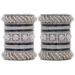 leshya Set Of 42 Stone-Studded Brass Bangles-picture-16
