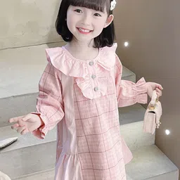 LULU & SKY Girls Checked A-Line Dress image 2