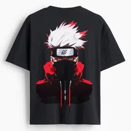 BubbleTwyst Graphic Naruto Printed Drop-Shoulder Sleeves Oversized Pure Cotton Tshirt image 5