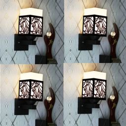 Gojeeva Black Wood Square Shaped Wall Lamp-picture-5