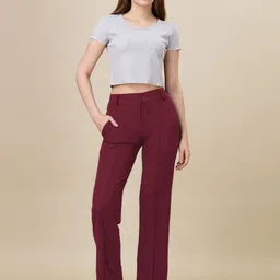 DTR FASHION Women Regular Fit Mid-Rise Regular Trousers-image-48
