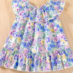 YK Girls Floral Print Peplum Dress-picture-23