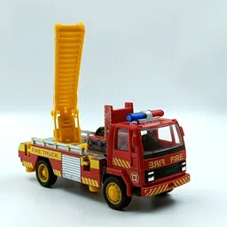 omiyage Plastic pull back fire ladder truck image 3