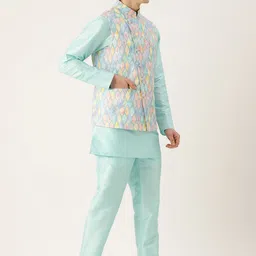 simaaya Sayisha Printed Woven Nehru Jacket image 4
