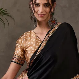 KALINI Ethnic Motifs Silk Blend Designer Saree image 4