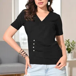 CORSICA Self Design V-Neck Wrap Top-picture-40