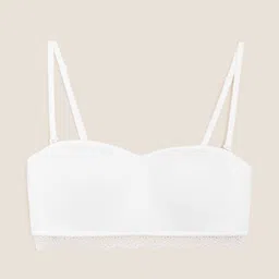 Marks & Spencer Women Medium Coverage Lightly Padded Non Wired Seamless Bandeau Bra-picture-19