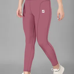 poojaran Solid Women Pink Tights-picture-25