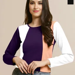 Mast & Harbour Pack of 2 Colourblocked Round Neck Top-picture-36