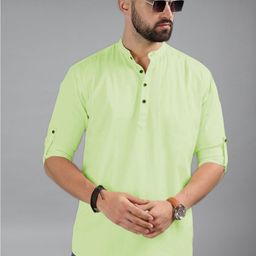 Vida Loca Men Solid Daily Cotton Straight Kurta-picture-37