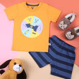 V-Mart Boys Printed Round Neck T-Shirt With Shorts-picture-30