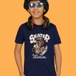 NUSYL Boys Graphic Printed Round Neck Cotton T-shirt-image-33