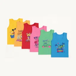 TINY HANDS Infant Boys Pack Of 6 Printed Combed Cotton Jhablas-picture-34