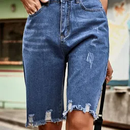 Oh Rare Women Mid-Rise Regular Fit Denim Shorts-picture-31